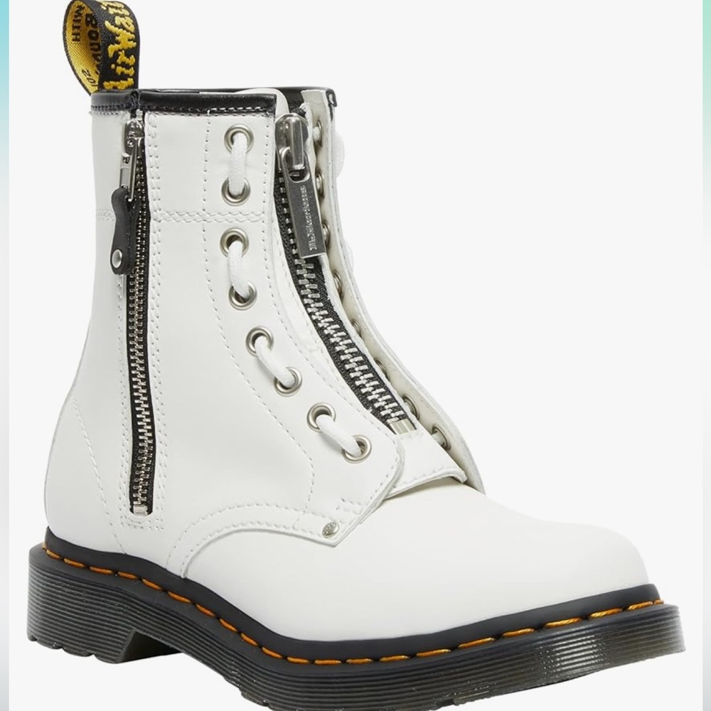 Dr. Martens 1460 Twin Zip‎ Leather Combat Boots 6